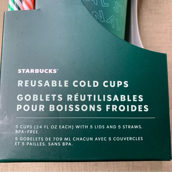 Starbucks Christmas Reusable 2019 Cold Cups 5 pack - Picture 2 of 4